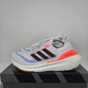 New adidas Ultra Boost Light HQ6351 White Black Solar Red Men’s Shoes Size 13